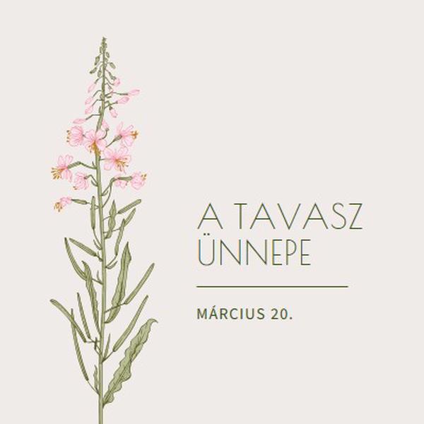 A tavasz ünnepe white vintage-botanical