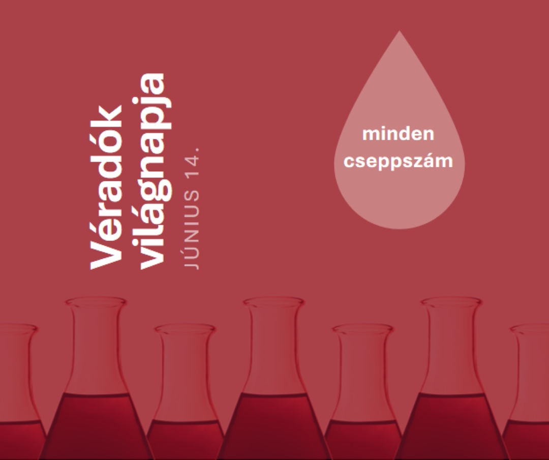 Véradók világnapja red modern-bold