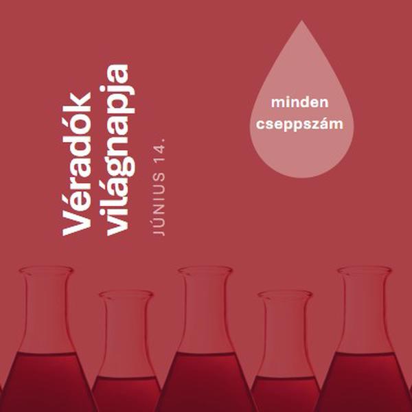 Véradók világnapja red modern-bold