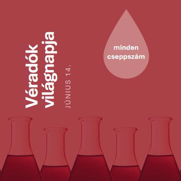 Véradók világnapja red modern-bold