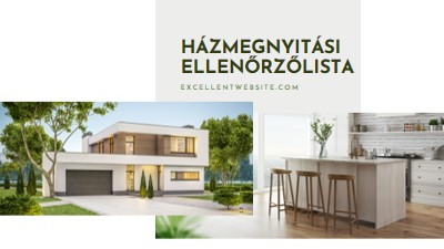 Házmegnyitási ellenőrzőlista white modern-simple