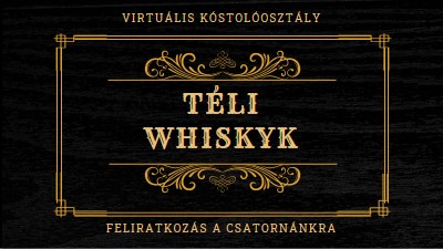 Téli whiskyk black vintage-retro