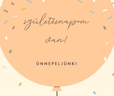 Ünnepeljük meg a születésnapomat yellow whimsical-line