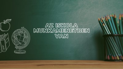 Az iskola munkamenetben van green modern-simple