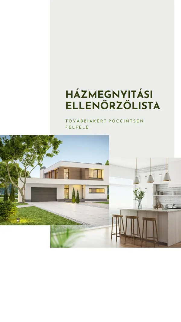 Házmegnyitási ellenőrzőlista white modern-simple