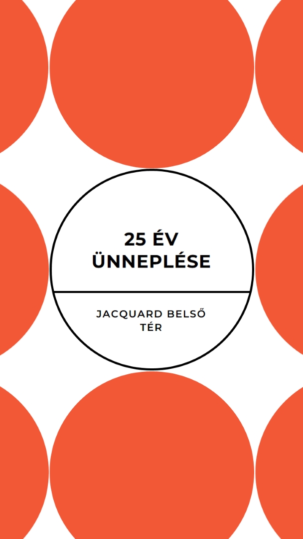 25 év ünneplése orange modern-geometric-&-linear