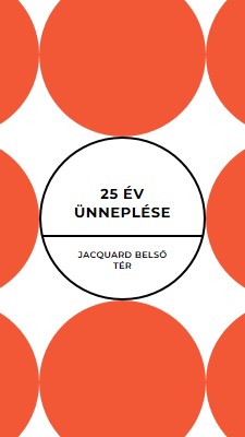 25 év ünneplése orange modern-geometric-&-linear