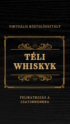 Téli whiskyk black vintage-retro