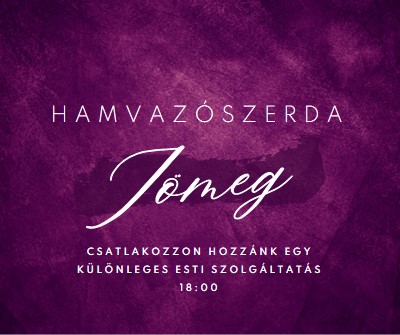 Hamvazószerda mise purple modern-simple