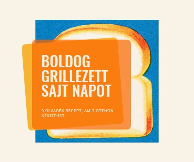 Boldog grillezett sajt napot orange modern-bold