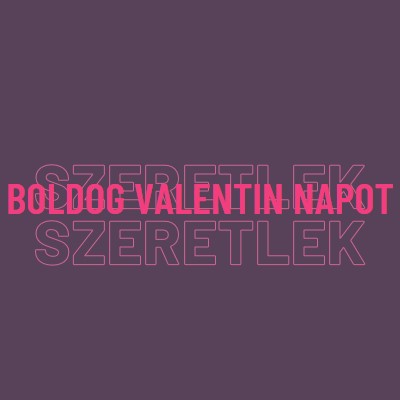 Szeretlek, valentin purple modern-bold