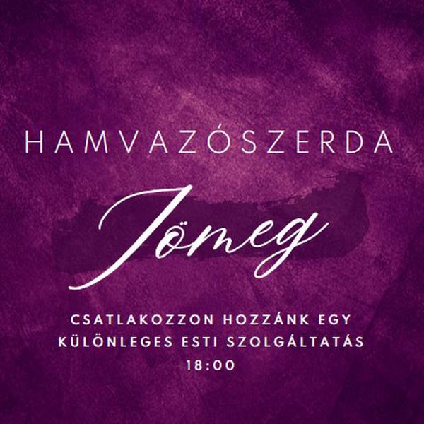 Hamvazószerda mise purple modern-simple