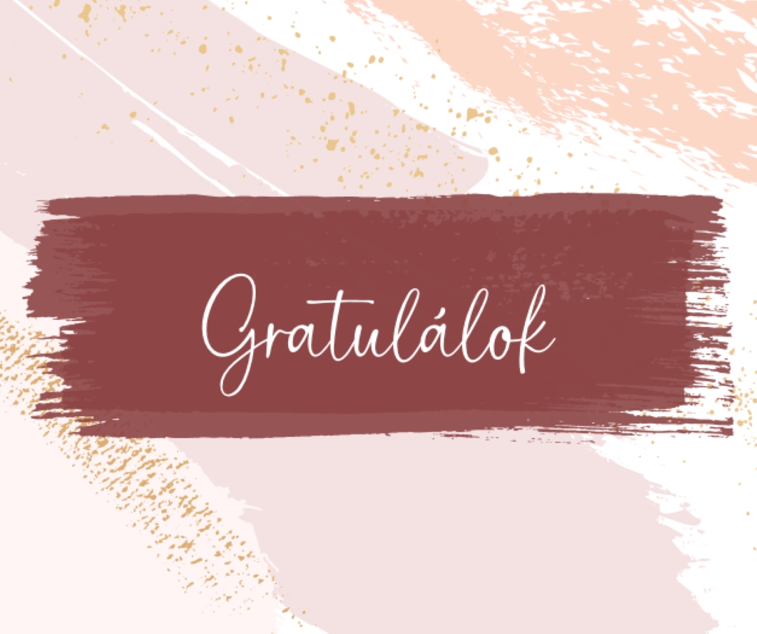 Egyszerű gratulálok pink organic-simple