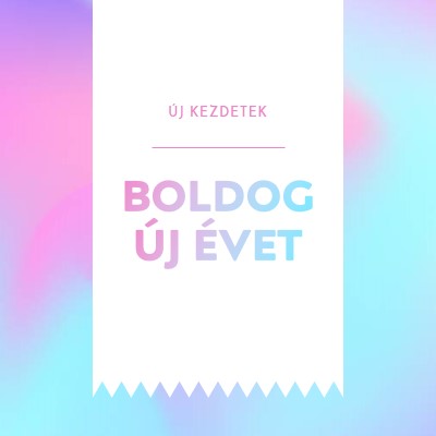 Új év, új kezdet blue modern-bold