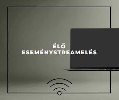 Élő eseménystreamelés gray modern-bold