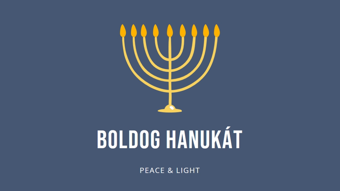 Hanuka Sameach blue modern-simple