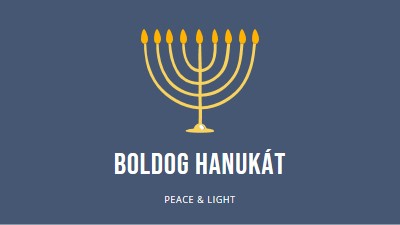 Hanuka Sameach blue modern-simple