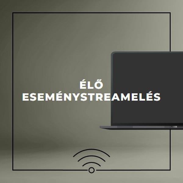 Élő eseménystreamelés gray modern-bold