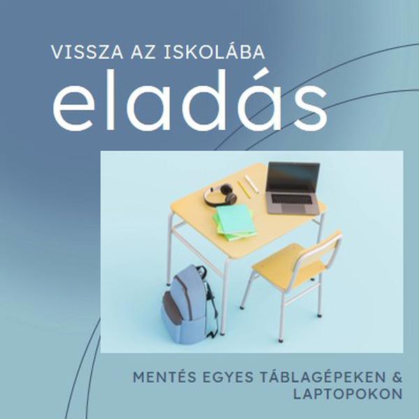 Vissza az iskolai értékesítéshez blue modern-simple