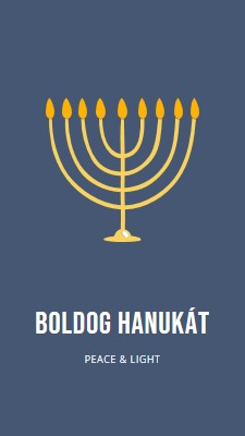 Hanuka Sameach blue modern-simple