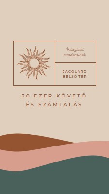 20 ezer követő és számolás pink organic-boho