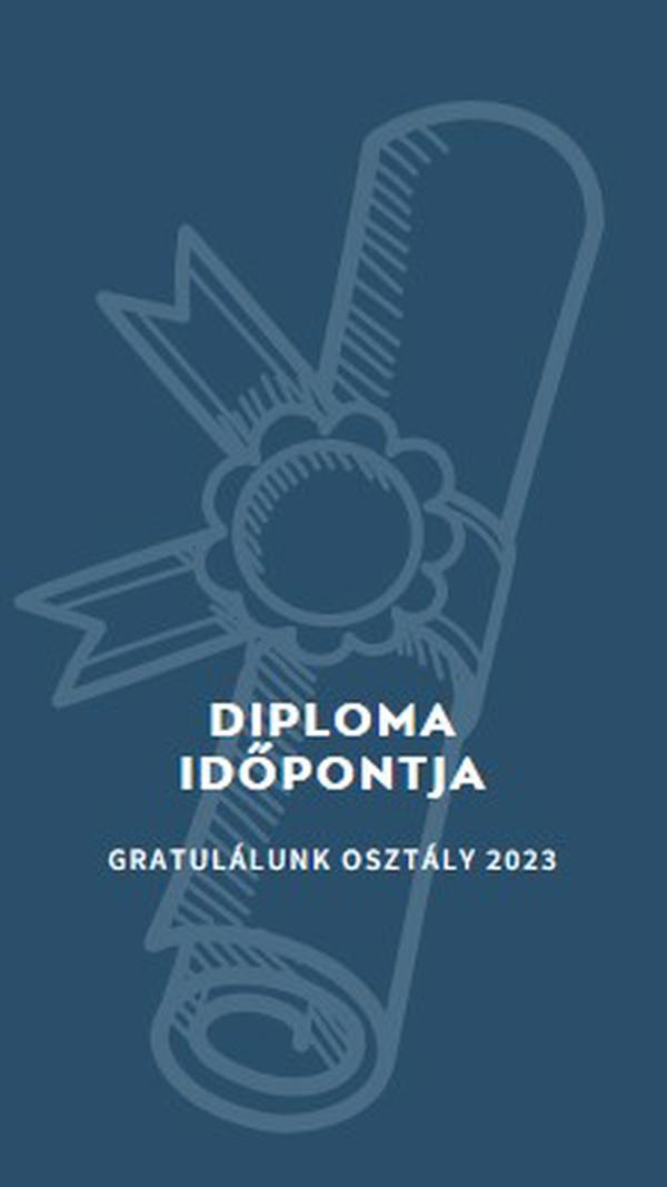 Az Ön diplomája blue modern-simple