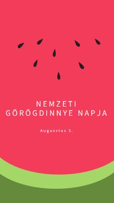 Nemzeti görögdinnye napja pink modern-simple