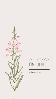 A tavasz ünnepe white vintage-botanical