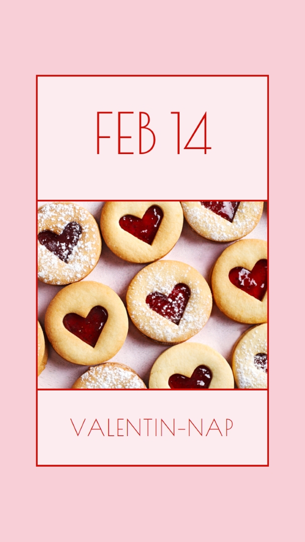 Valentin-napi kezelés pink modern-simple