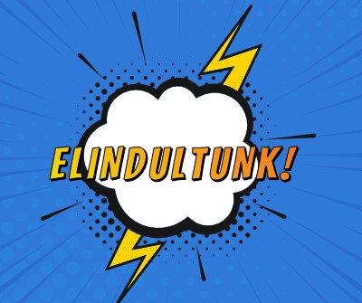 Elindultunk! blue modern-bold