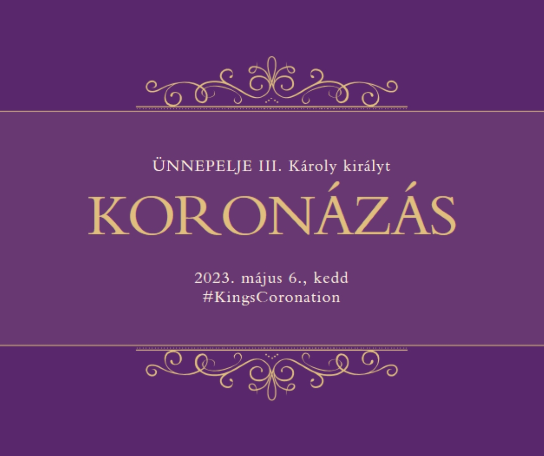 Királyi bejelentés purple modern-simple