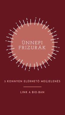 Ünnepi frizurák red organic-simple