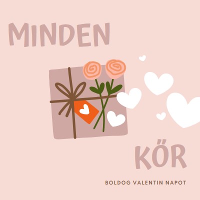 Minden szív pink whimsical-color-block