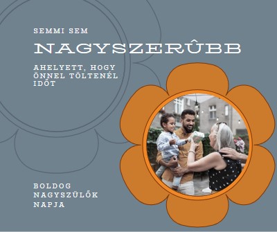 Nagyszülők ünnepe gray vintage-retro