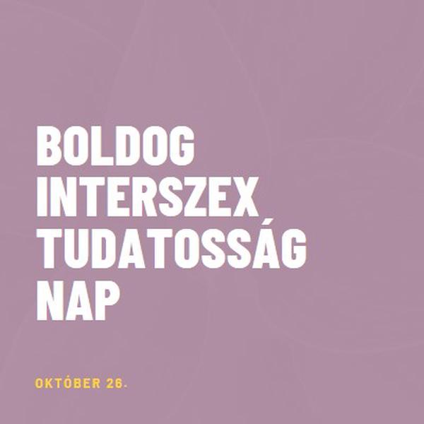 Boldog Interszex Tudatosság Napja purple modern-bold