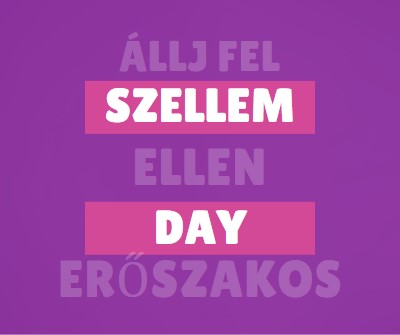 Állj fel a megfélemlítés ellen purple modern-bold