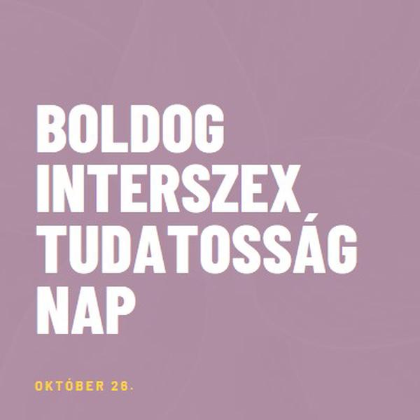 Boldog Interszex Tudatosság Napja purple modern-bold