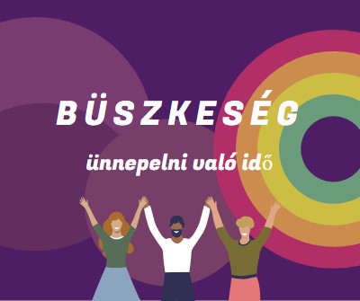 Büszkeség ünnepe purple modern-bold