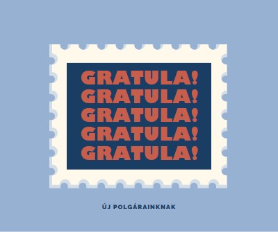 Gratulálunk új polgárainknak blue modern-simple