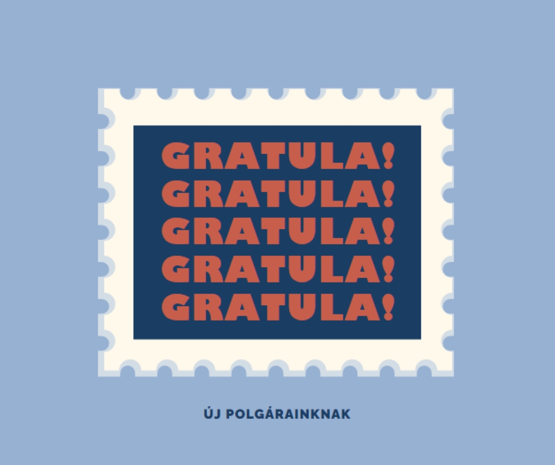 Gratulálunk új polgárainknak blue modern-simple