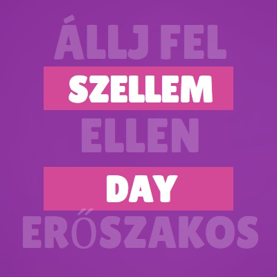 Állj fel a megfélemlítés ellen purple modern-bold