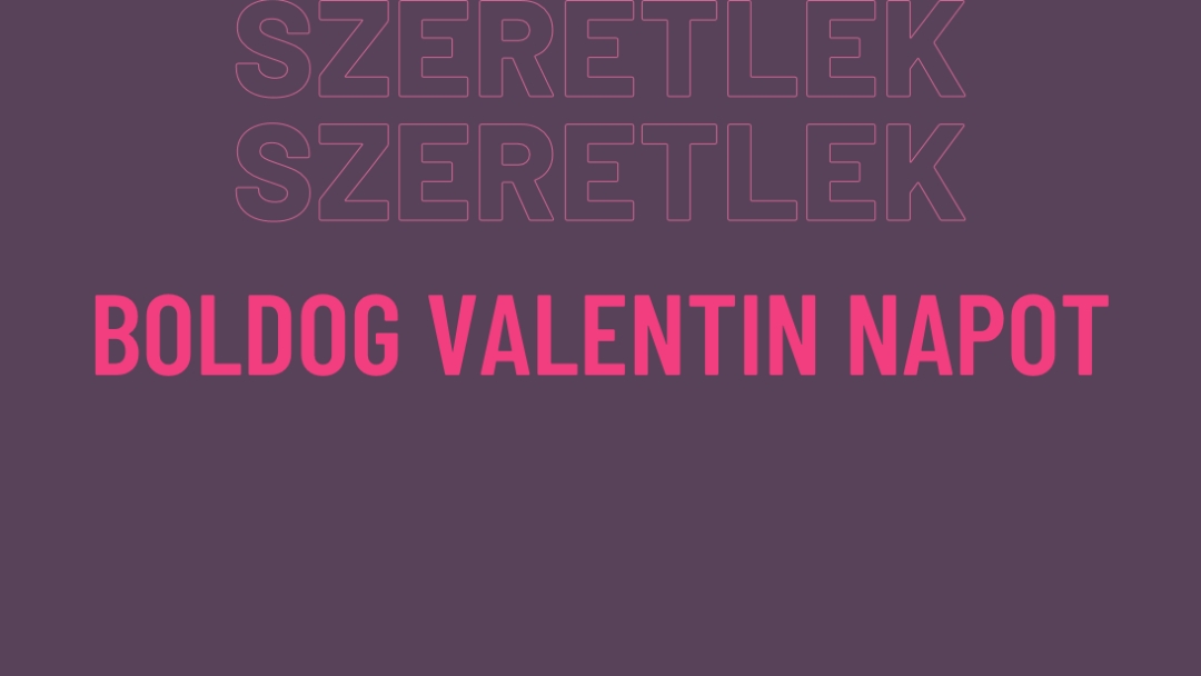 Szeretlek, valentin purple modern-bold