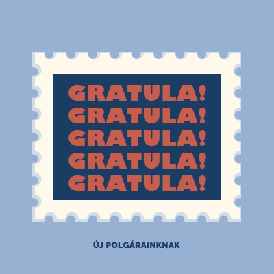 Gratulálunk új polgárainknak blue modern-simple