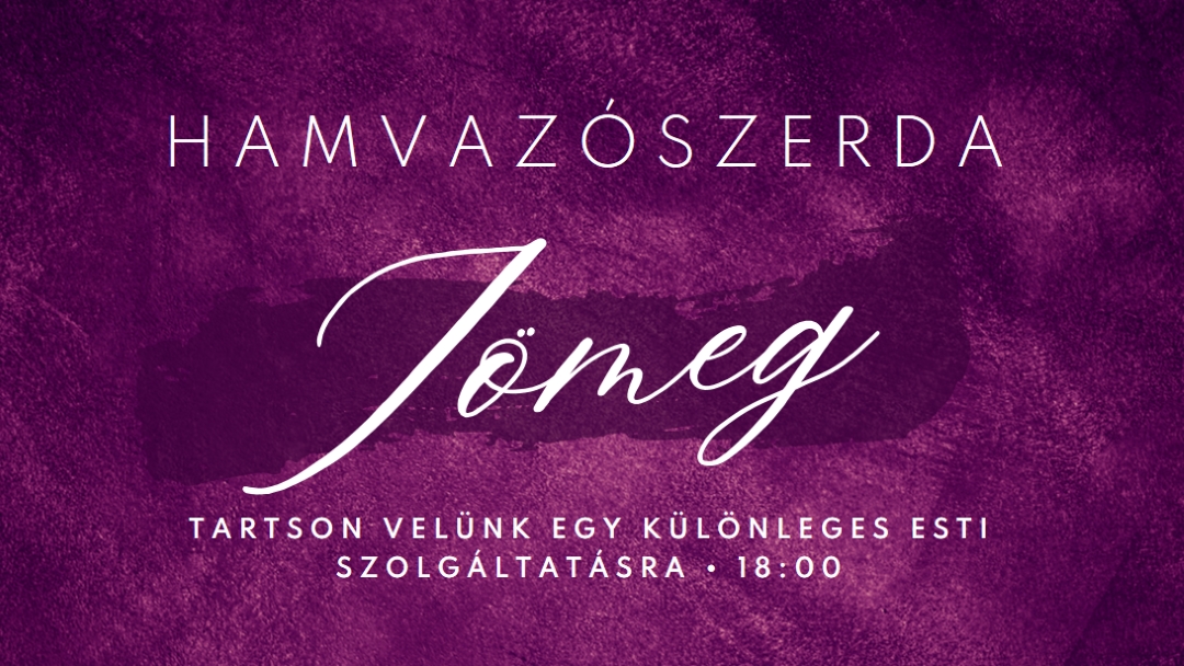 Hamvazószerda mise purple modern-simple