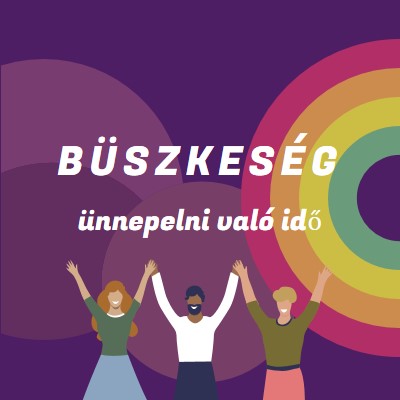 Büszkeség ünnepe purple modern-bold