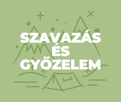 Szavazás és győzelem green whimsical-line