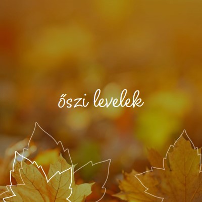 Őszi levelek orange organic-simple