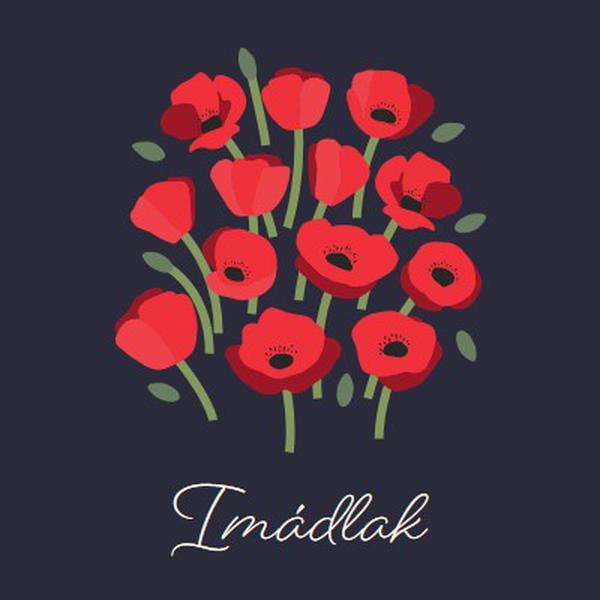 Imádlak black whimsical-line