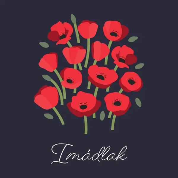 Imádlak black whimsical-line