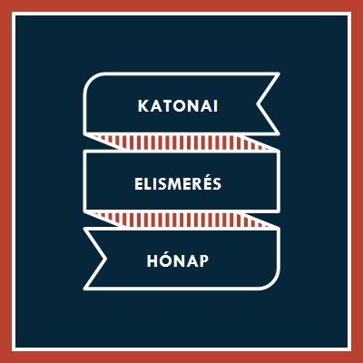 A katonai elismerés ünnepe hónap blue modern-simple